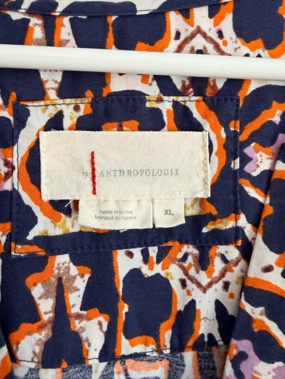 Anthropologie Somerset Maxi Dress Blue and Orange Abstract Pattern Size XL - Picture 5 of 5